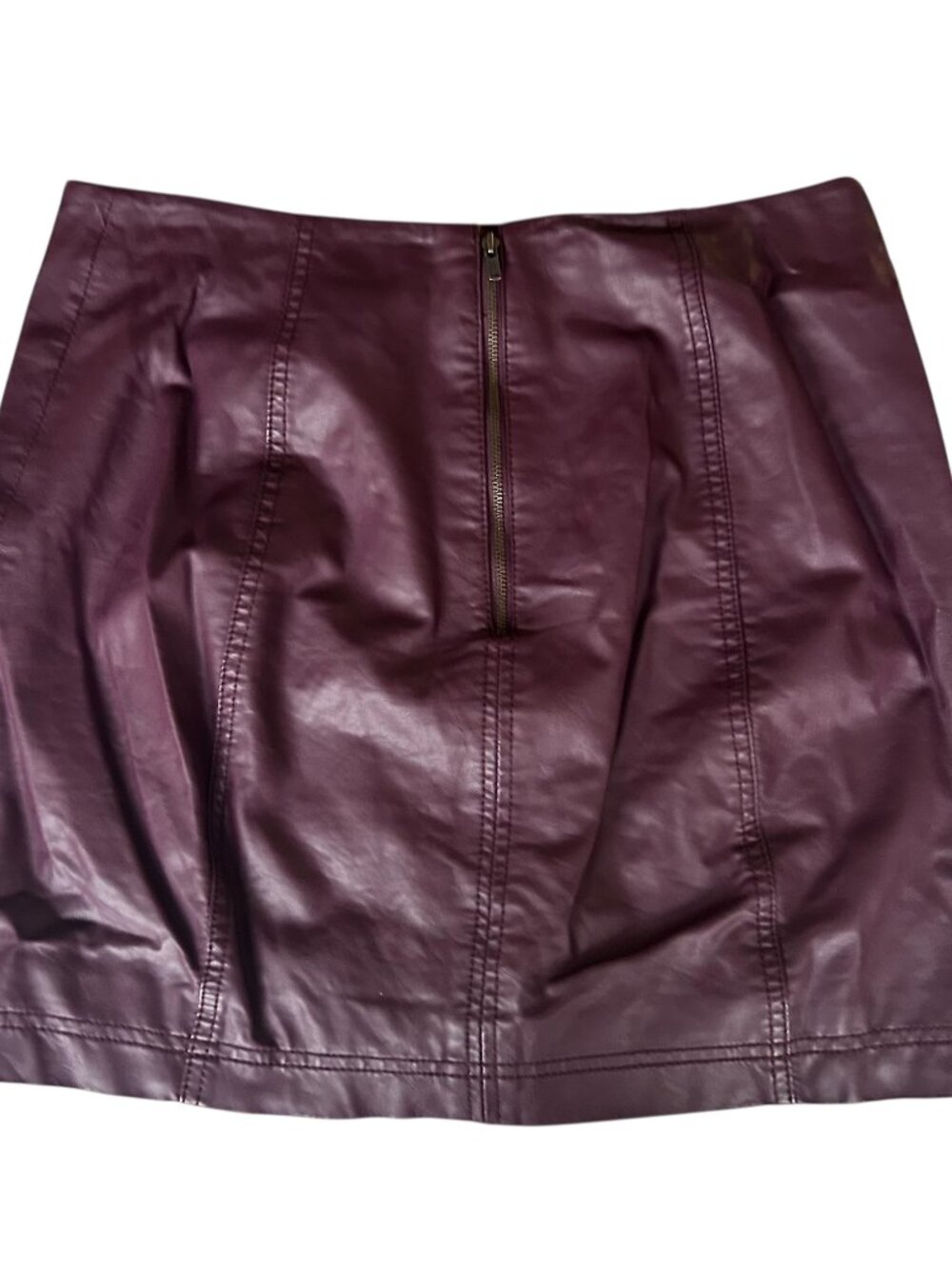 Free People Femme Vegan Leather Mini Skirt Size 8 Size Medium  Going Out Skirt